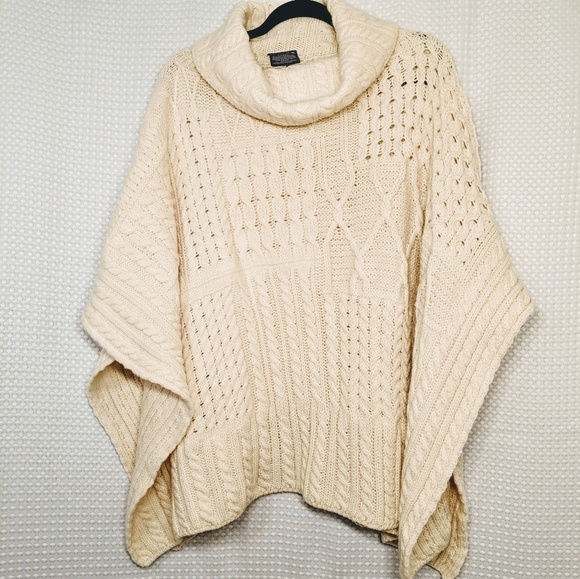 wool poncho sweater